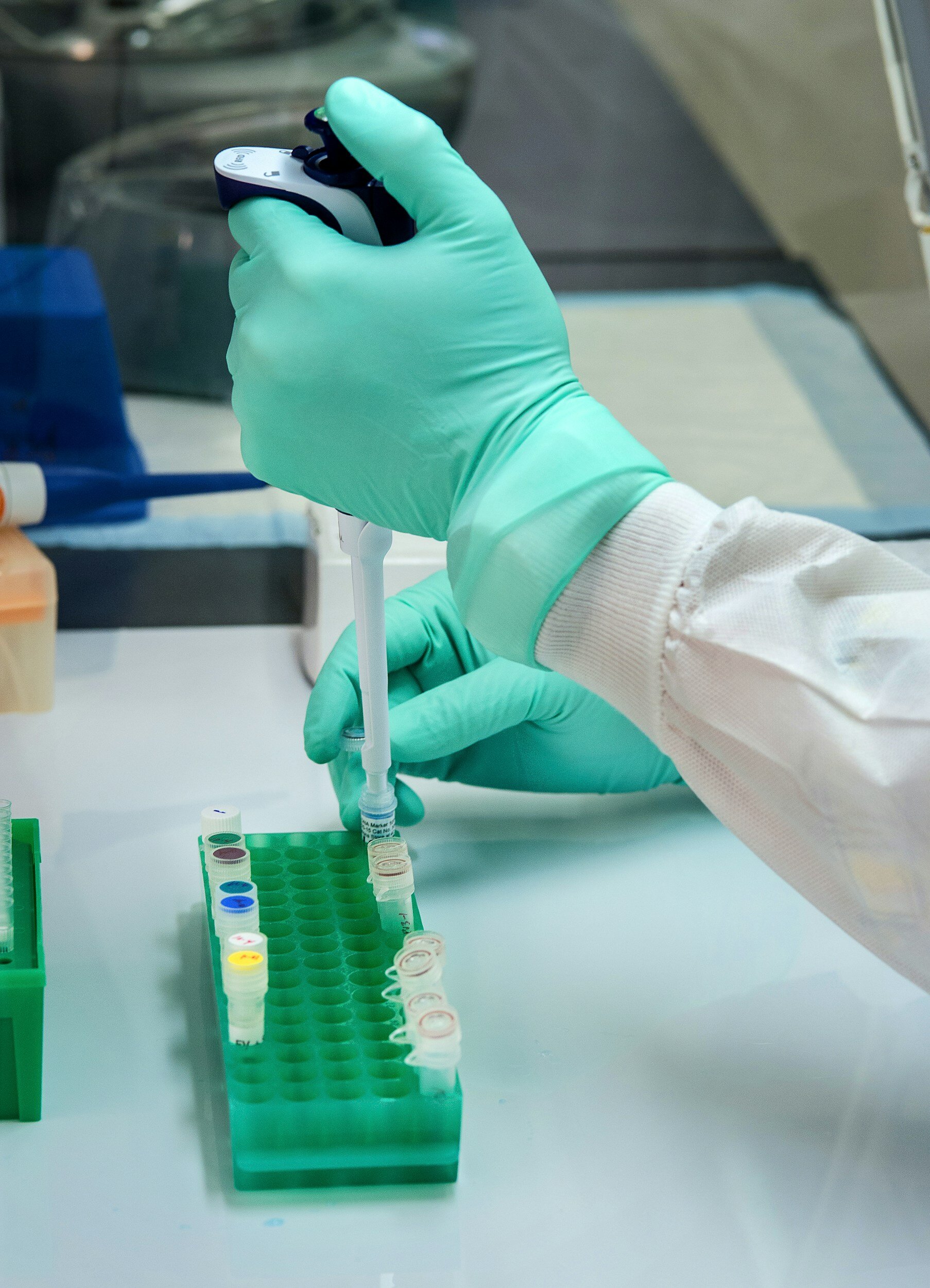 Pipetting in the lab